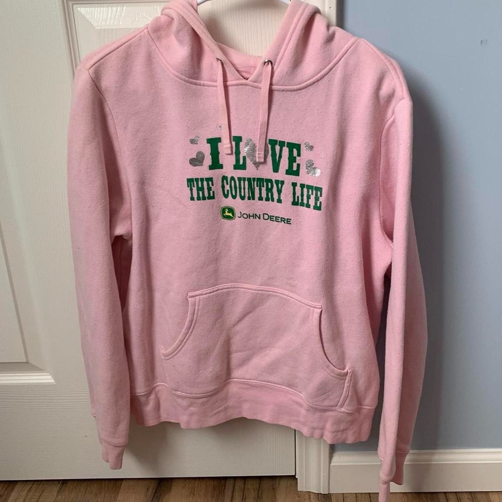 John Deere Pink Hoodie Sweater